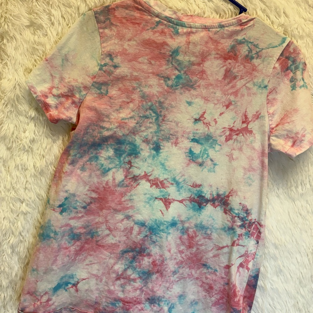 Disney Sleeping Beauty “Make It Pink Make It Blue” Sequin Tie Dye T-Shirt | M - Picture 15 of 16